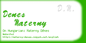 denes materny business card